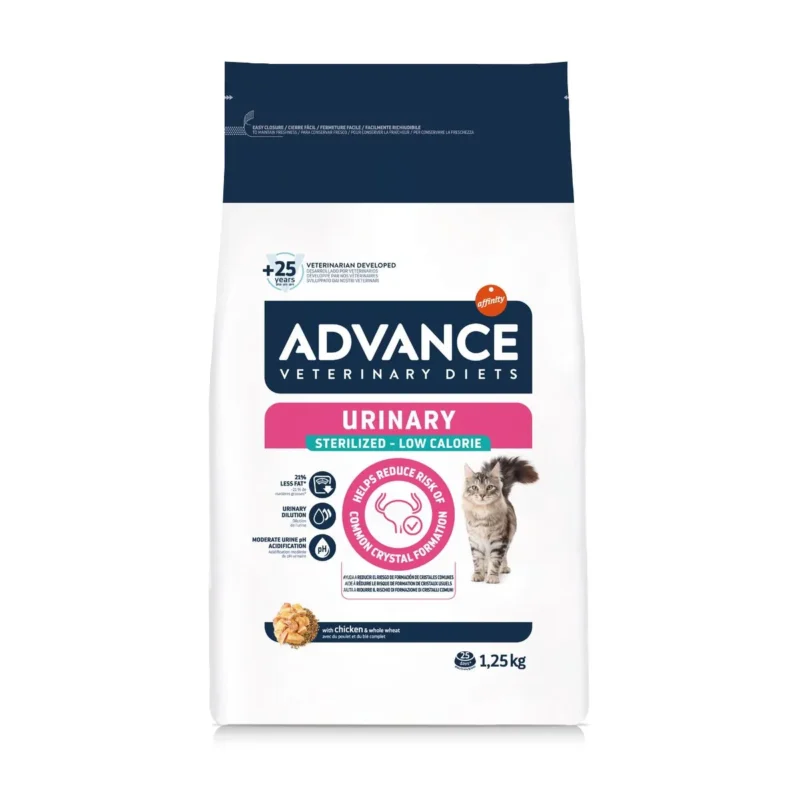 Croccantini per gatti Advance Veterinary Diets Urinary Sterilized Low Calorie 1,25Kg