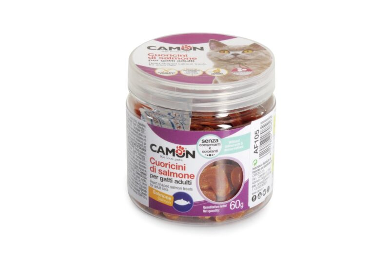 Snack per gatti adulti cuoricini al salmone Camon