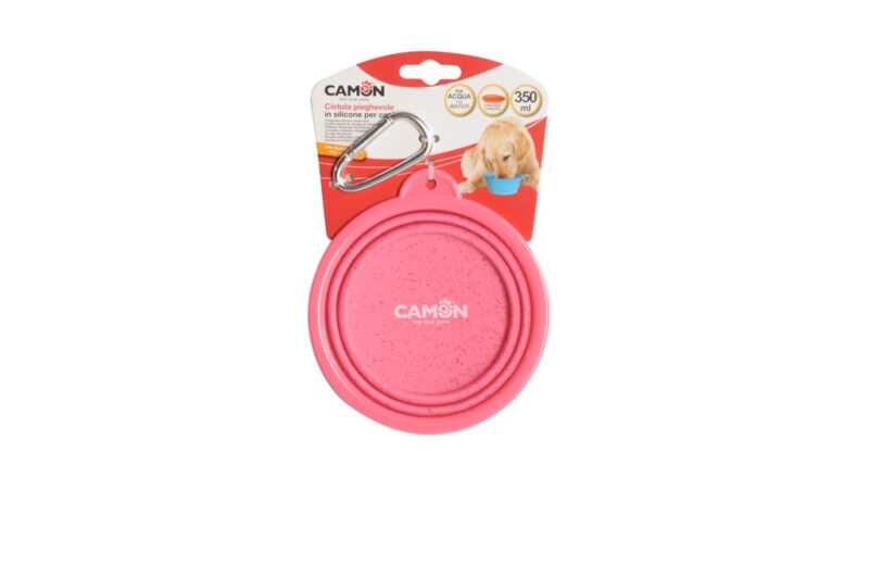Ciotola per gatto e cane da viaggio Camon pieghevole in silicone
