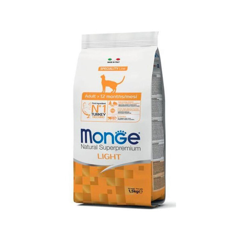 Monge Adult Light con Tacchino - Croccantini per Gatti 1,5Kg