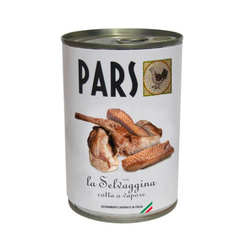 Cibo umido per cani e gatti Pars 400gr confezione da 6pz selvaggina - Scadenza 7 Giugno 2025