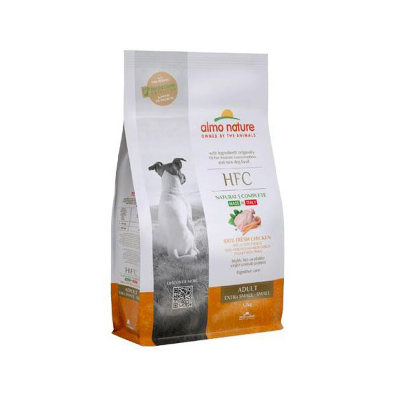 Almo Nature HFC Adult Extra Small & Small con Pollo - Croccantini per Cani 1,2Kg