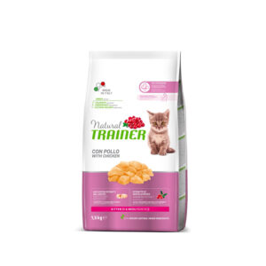 Croccantini per gatti piccoli Natural Trainer Kitten con pollo fresco