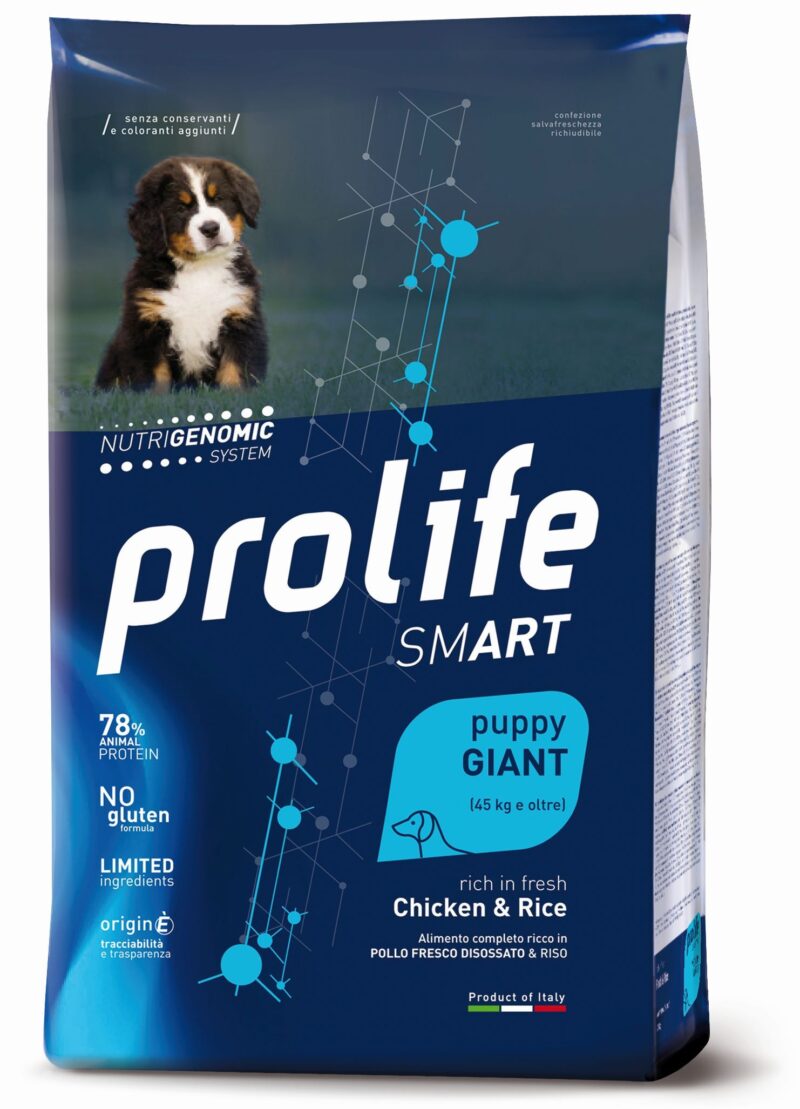 Prolife Smart Puppy Giant Pollo e Riso - Croccantini per Cani 10Kg